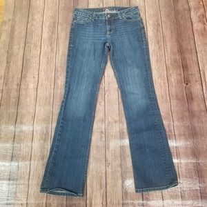 Tommy Hilfiger Womens Jeans Blue 4 Boot Low Rise Dark Wash Whiskered